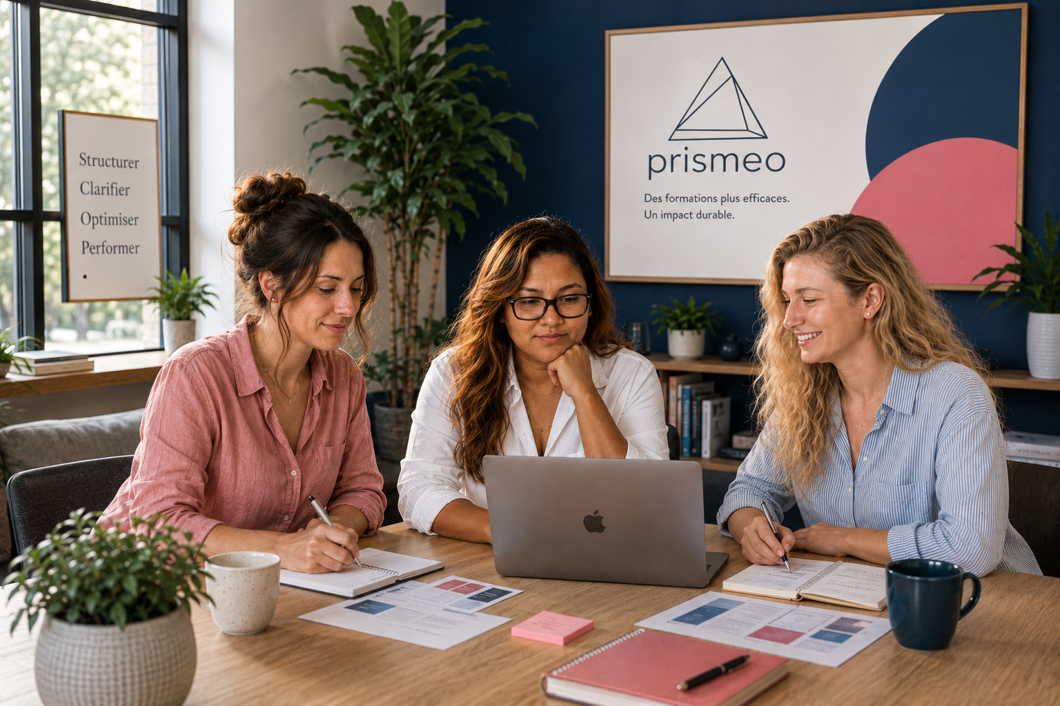 quipe Prismeo travaillant sur la stratégie et l’optimisation d’un parcours de formation